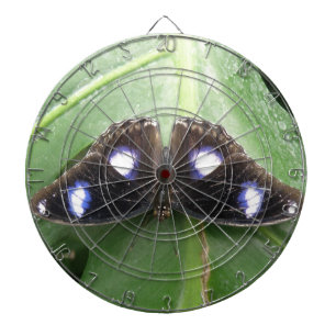 Beautiful Blue Spotted Butterfly Dart Board