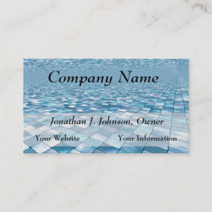 Beautiful Blue Tiles Mosaic Pattern Business Cards