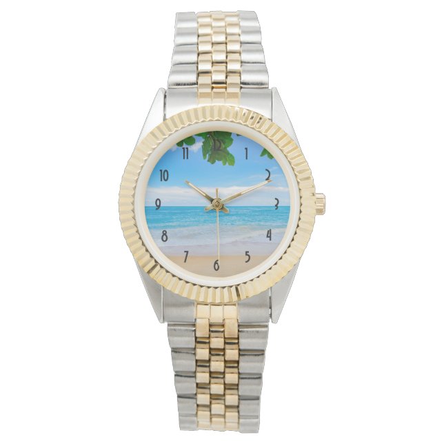 Beautiful Blue Tropical Beach Watch (Front)