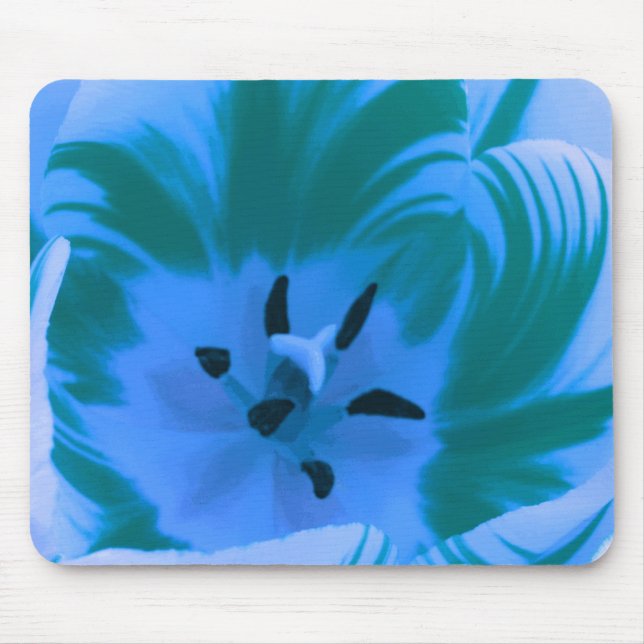 Beautiful Blue Tulip Mousepad (Front)