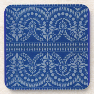 beautiful blue Victorian decor print Coaster