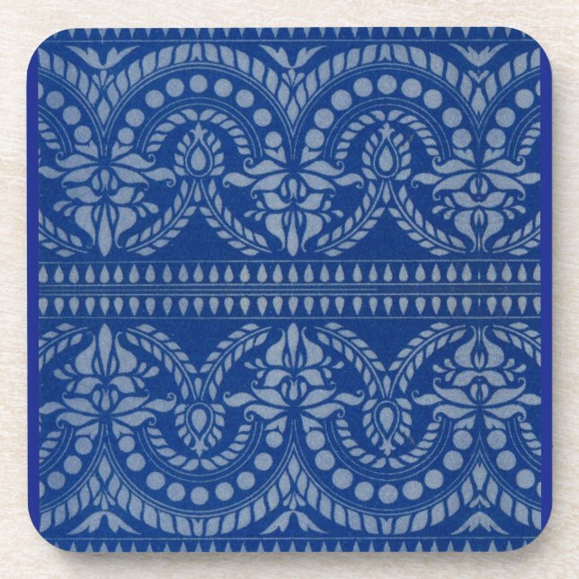 beautiful blue Victorian decor print Coaster (Front)