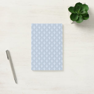 Beautiful Blue Vintage Japanese Fan Pattern Post-it Notes