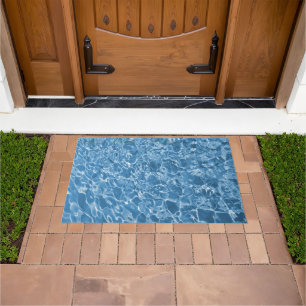 Beautiful blue water doormat
