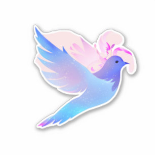 Beautiful Blue Watercolor Dove