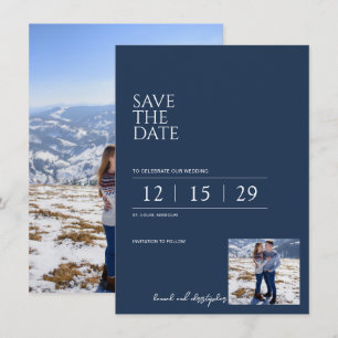 Beautiful Blue Wedding Save The Date