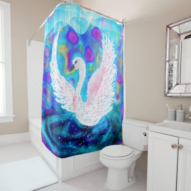 Beautiful Blue White Swan Fantasy   (In Situ)