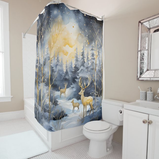Beautiful Blue Winter Woods Wildlife Scene (In Situ)