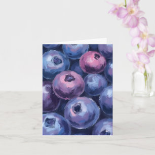 Beautiful Blueberries   Fruit Painting Card