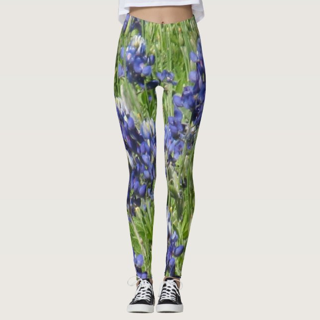 Beautiful bluebonnet leggins leggings (Front)