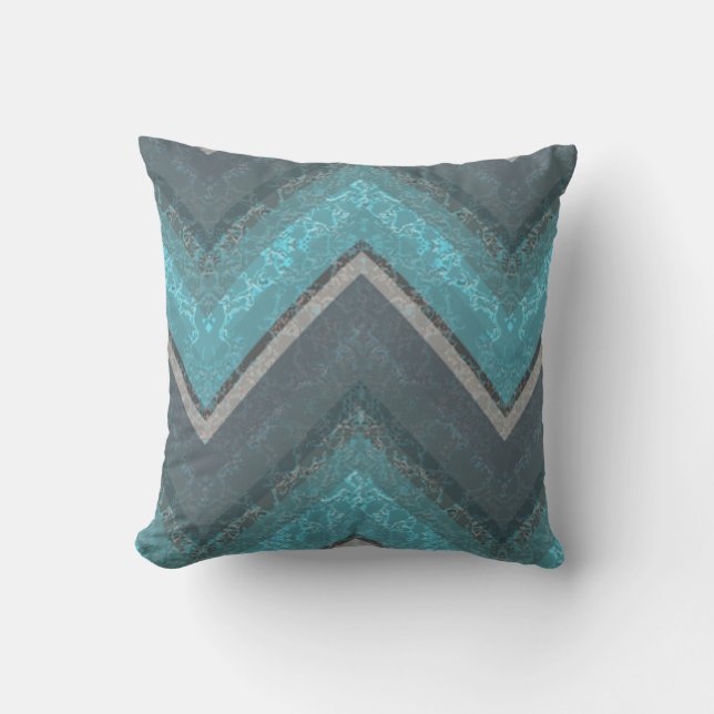 Beautiful Blues Throw Pillow (Front)