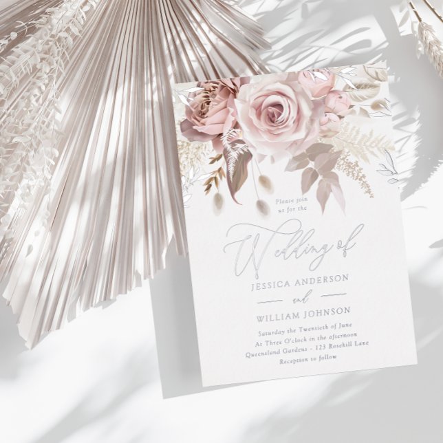 Beautiful Blush Floral Wedding Silver (Creator Uploaded)