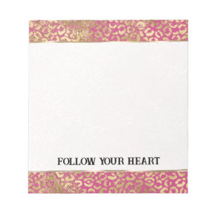 Beautiful Blush Pink Zebra Sparkle Glitter Notepad
