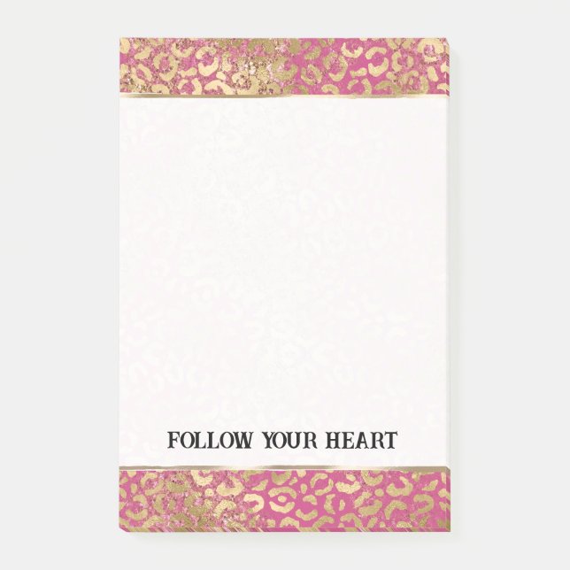 Beautiful Blush Pink Zebra Sparkle Glitter Post-it Notes (Front)