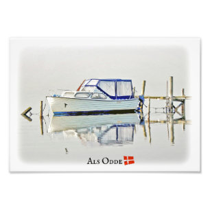 Beautiful Boat in Als Odde/Denmark Photo Print! Print