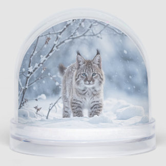 Beautiful Bobcat Wildlife in Snow Christmas 