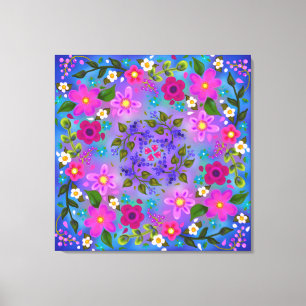 Beautiful Boho Berries and Flowers Canvas Print
