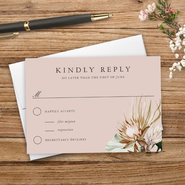 Beautiful Boho Botanical Neutral Mariage Réponse (Créateur téléchargé)