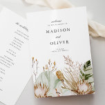 Beautiful Boho Botanical Wedding Ceremony Program<br><div class="desc">This lovely wedding ceremony program features watercolor botanicals and elegant typography. Together these elements create a rustic yet elegant wedding program that would be perfect for a romantic wedding any time of the year. This design coordinates with our Beautiful Boho Botanical wedding suite. See the collection for more items!</div>