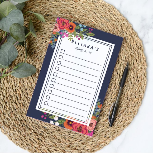 Beautiful Boho Bouquet - Custom Name To Do List Post-it Notes (Creator Uploaded)