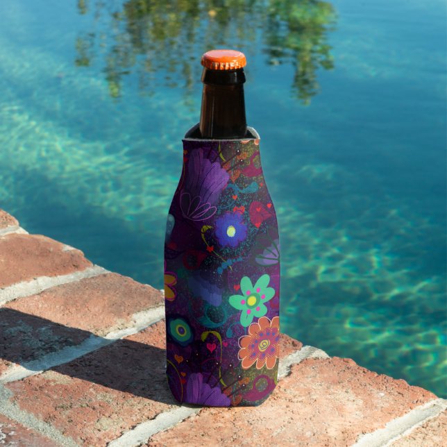 Beautiful Boho Flowers  Bottle Cooler (In Situ Pool)