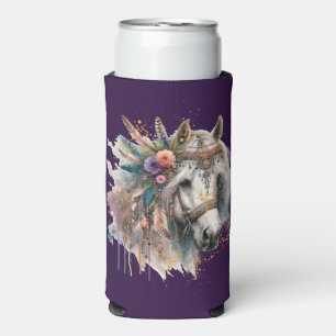 Beautiful Boho Horse Seltzer Can Cooler