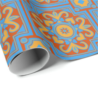 Beautiful Boho Italian Tile Wrapping Paper