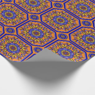 Beautiful Boho Italian Tile  Wrapping Paper
