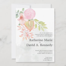 Beautiful Boho Lovely Watercolor Flowers Wedding