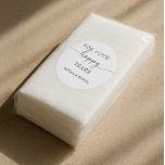 Beautiful Boho Personalized Wedding Tissue Pack Classic Round Sticker<br><div class="desc">Make your wedding day even more meaningful with these round tissue pack stickers. This is a sweet and affordable detail that shows guests that you’ve thought of every moment. Designed to fit perfectly on mini tissue packs, these personalized wedding favour stickers are an easy way to create heartfelt tissue packs...</div>