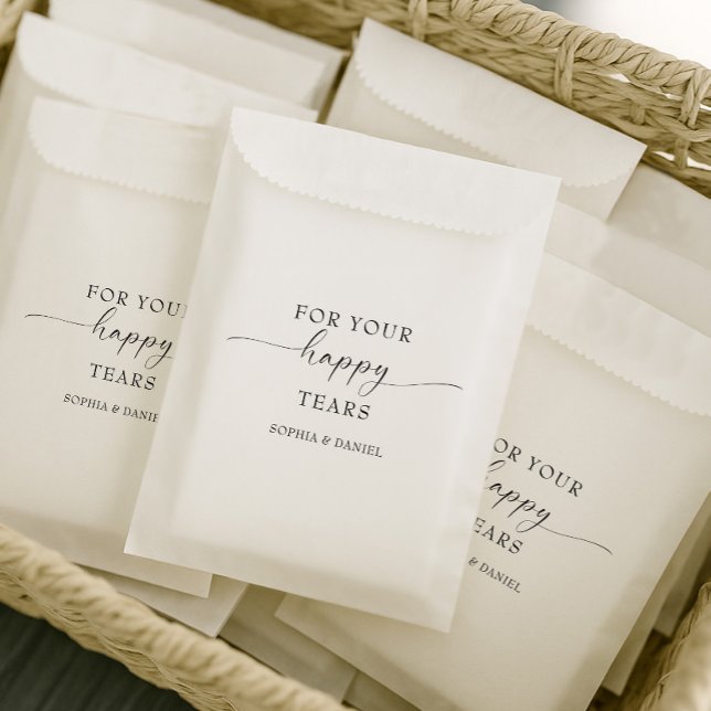 Beautiful Boho Personalized Wedding Tissue Pack Favour Bag (Creator Uploaded)