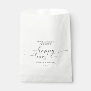 Beautiful Boho Personalized Wedding Tissue Pack Favour Bag