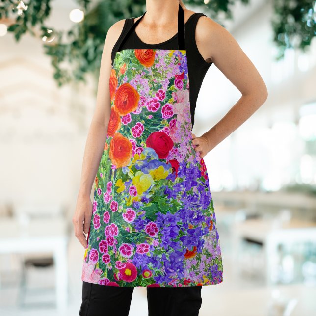 beautiful boho spring summer floral colourful apro apron (Creator Uploaded)
