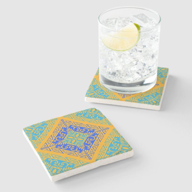 Beautiful Boho Tile  Stone Coaster (Side)