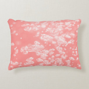 Beautiful bokeh air bubble abstract light pink pas accent pillow
