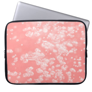 Beautiful bokeh air bubble abstract light pink pas laptop sleeve