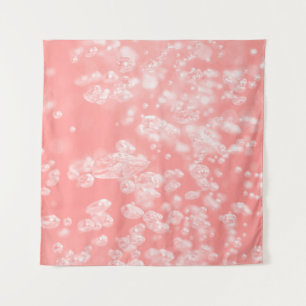 Beautiful bokeh air bubble abstract light pink pas tapestry