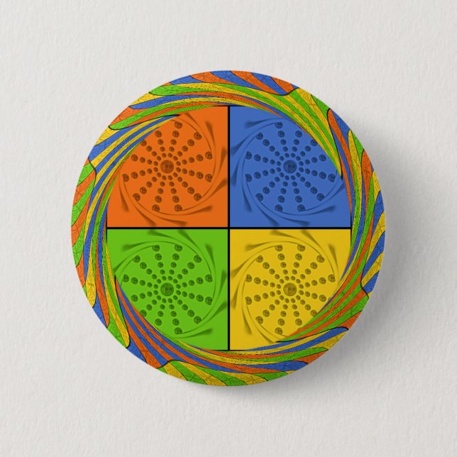 Beautiful Bold Egyptian Pattern: A Dazzling Design 2 Inch Round Button (Front)