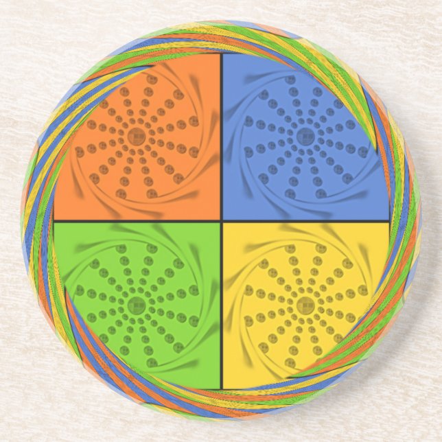 Beautiful Bold Egyptian Pattern: A Dazzling Design Coaster (Front)