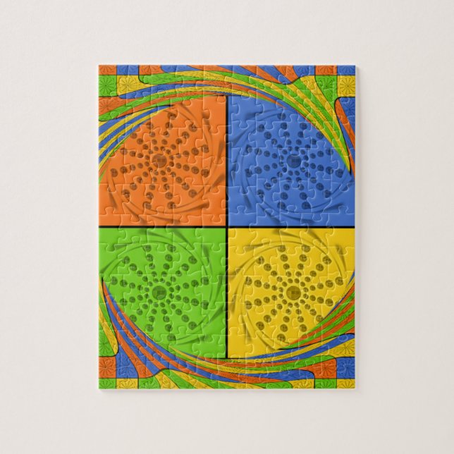 Beautiful Bold Egyptian Pattern: A Dazzling Design Jigsaw Puzzle (Vertical)