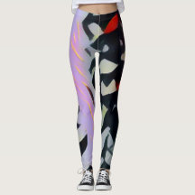 Beautiful Bold Modern Art Back & Lavender 
