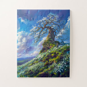 Beautiful Bonsai Tree on Spring Hill Jigsaw Puzzle