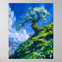 Beautiful Bonsai Tree on Spring Hill