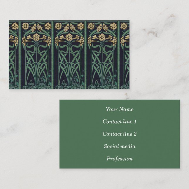 Beautiful Book Spine Calling Card (Front/Back)