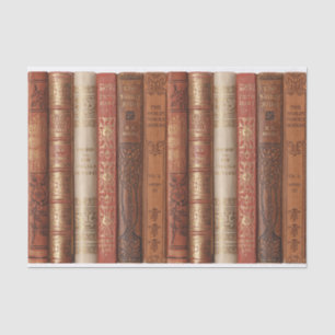 Beautiful Book Spines (beige) Tissue Paper