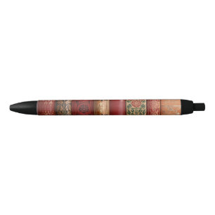 Beautiful Book Spines Black Ink Pen