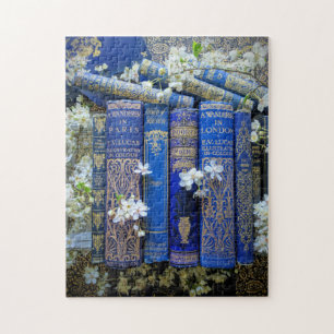 Beautiful Book Spines & Blossoms Jigsaw Puzzle