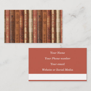 Beautiful Book Spines Calling Card