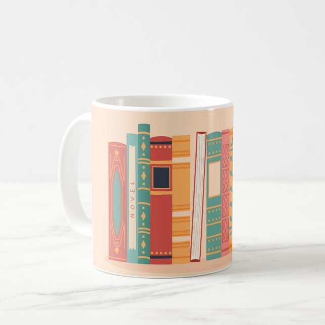 Beautiful Book Spines Coffee Mug (Front Left)