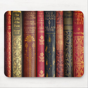 Beautiful Book Spines Mouse Pad